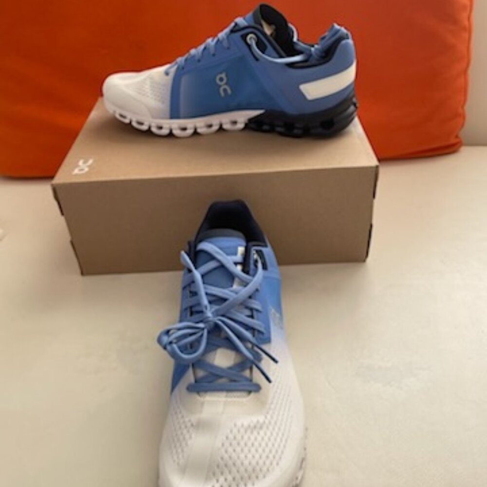 ON CLOUDFLOW MARINA/WHITE WOMEN RUNNING SHOE SIZE 8.5 (NWT)